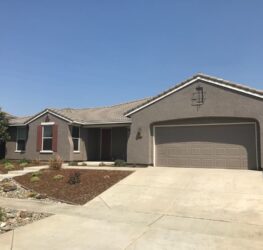 Exterior Painted Home and garage door