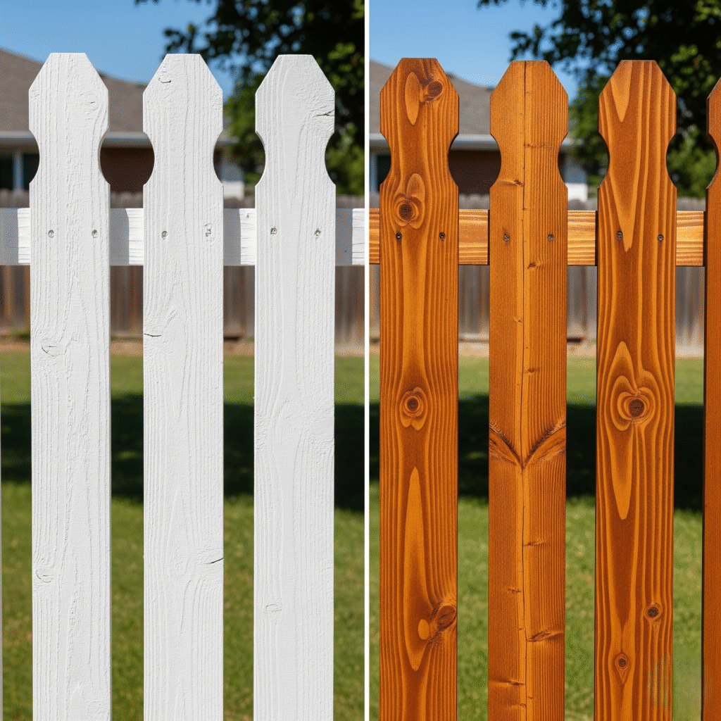 comparing paint vs stain benefits.